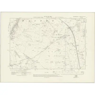 1913 Map of Westmorland XXX.NW, 1920 Print