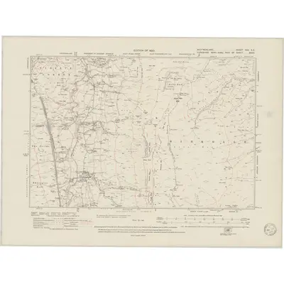 1911 Map of Westmorland XXX.SE, 1950 Print