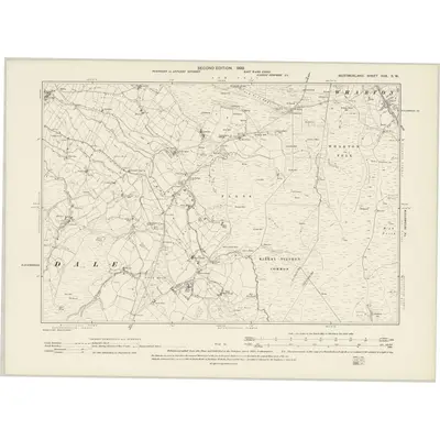 1896 Map of Westmorland XXX.SW, 1899 Print