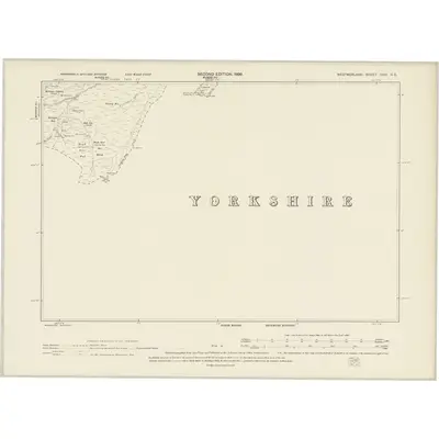 1897 Map of Westmorland XXXI.NE, 1899 Print