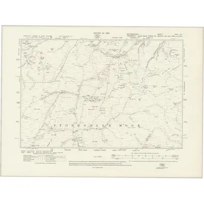 1911 Map of Westmorland XXXI.NE, 1920 Print