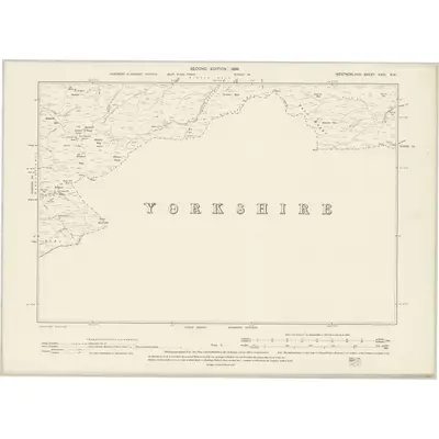 1897 Map of Westmorland XXXI.NW, 1899 Print