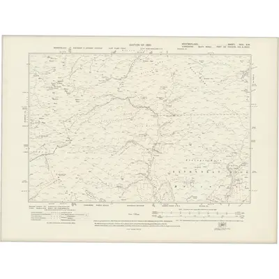 1910 Map of Westmorland XXXI.NW, 1920 Print