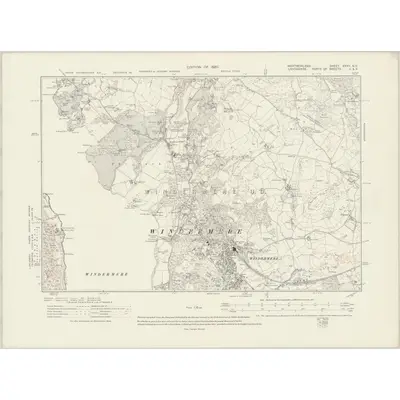 1911 Map of Westmorland XXXII.NE, 1920 Print