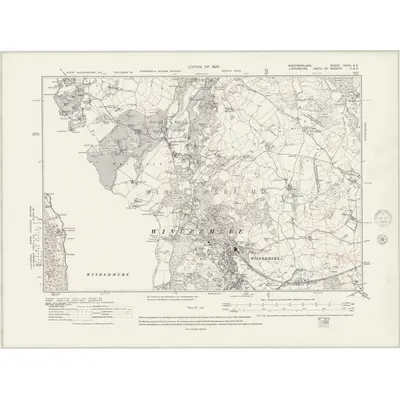 1911 Map of Westmorland XXXII.NE, 1945 Print