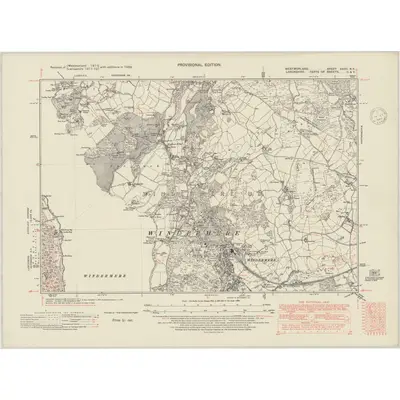1938 Map of Westmorland XXXII.NE, 1948 Print