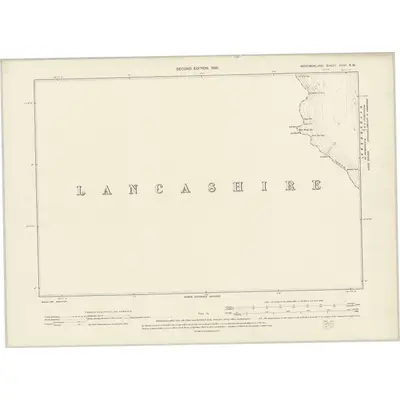 1897 Map of Westmorland XXXII.NW, 1900 Print