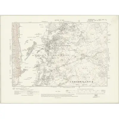 1911 Map of Westmorland XXXII.SE, 1920 Print
