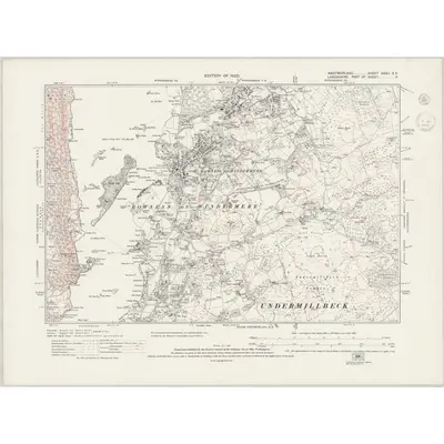 1911 Map of Westmorland XXXII.SE, 1945 Print