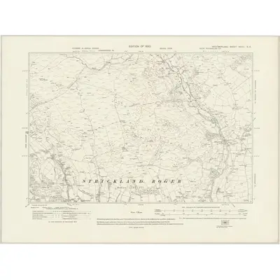 1911 Map of Westmorland XXXIII.NE, 1920 Print