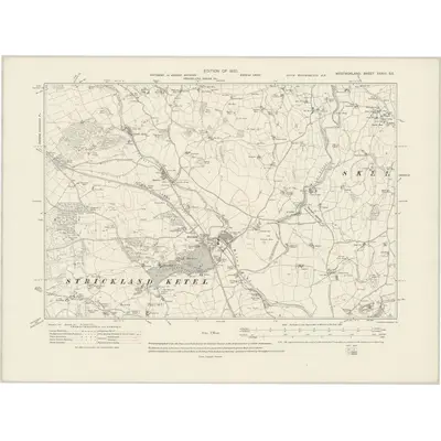 1911 Map of Westmorland XXXIII.SE, 1920 Print