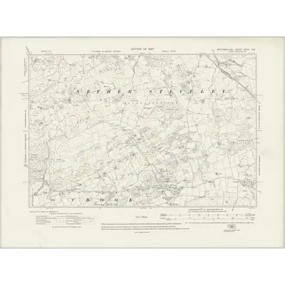 1912 Map of Westmorland XXXIII.SW, 1920 Print
