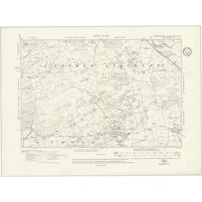 1912 Map of Westmorland XXXIII.SW, 1935 Print