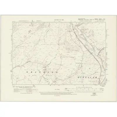1911 Map of Westmorland XXXIV.NE, 1920 Print