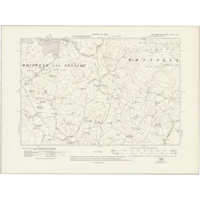 1911 Map of Westmorland XXXIV.NW, 1920 Print