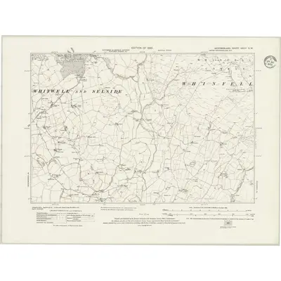1911 Map of Westmorland XXXIV.NW, 1933 Print