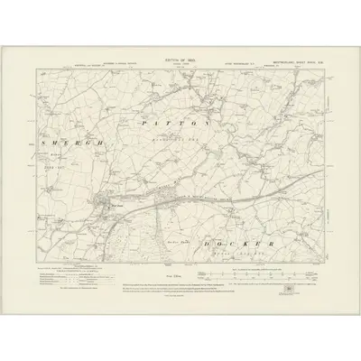 1912 Map of Westmorland XXXIV.SW, 1920 Print