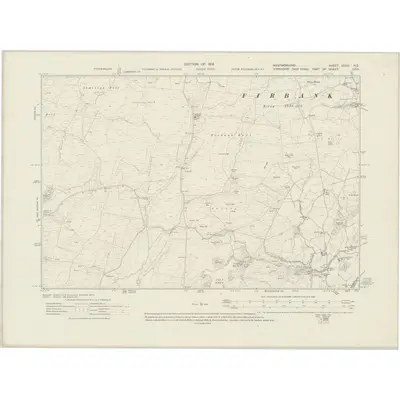 1912 Map of Westmorland XXXIX.NE, 1919 Print