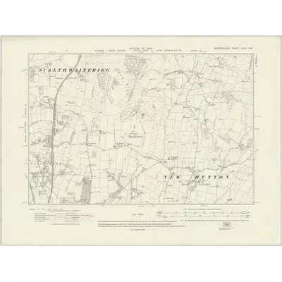 1912 Map of Westmorland XXXIX.NW, 1920 Print