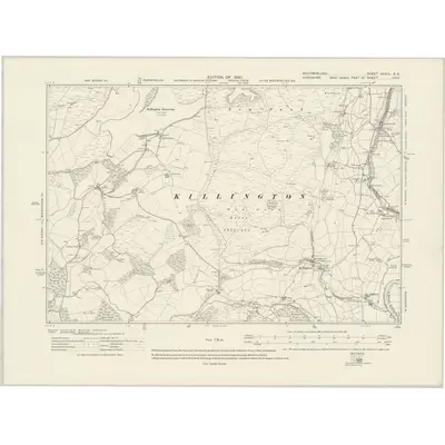 1912 Map of Westmorland XXXIX.SE, 1920 Print