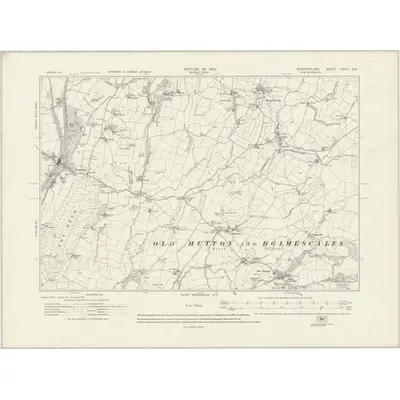 1912 Map of Westmorland XXXIX.SW, 1920 Print