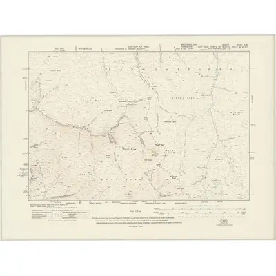 1911 Map of Westmorland XXXV.NW, 1920 Print