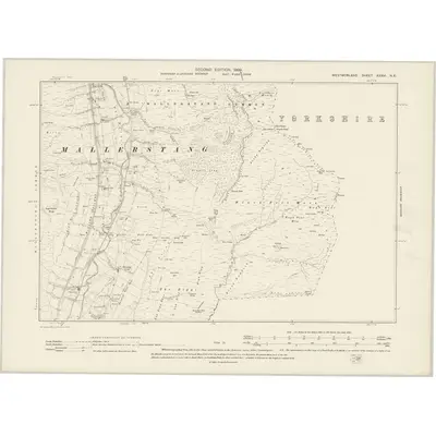 1897 Map of Westmorland XXXVI.NE, 1899 Print
