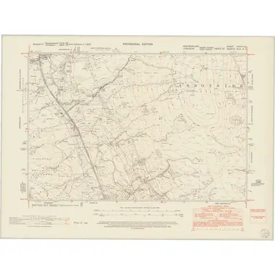 1950 Map of Westmorland XXXVI.SE, 1954 Print