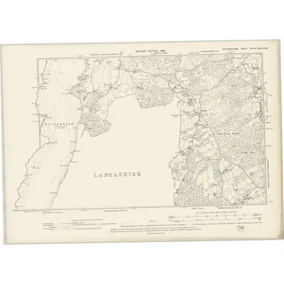 1897 Map of Westmorland XXXVII.NW &NE, 1899 Print