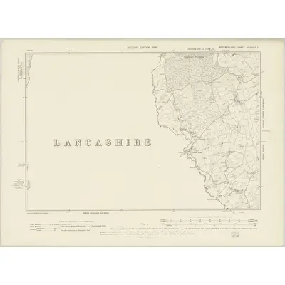 1896 Map of Westmorland XXXVII.SE, 1899 Print