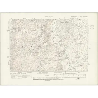 1912 Map of Westmorland XXXVII.SE, 1936 Print
