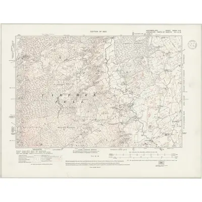 1912 Map of Westmorland XXXVII.SE, 1947 Print