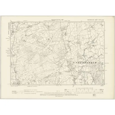 1897 Map of Westmorland XXXVIII.NW, 1899 Print