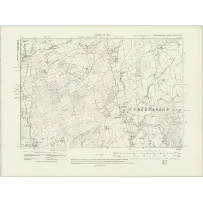 1911 Map of Westmorland XXXVIII.NW, 1920 Print
