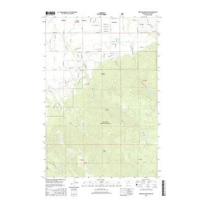 2017 Map of Wheeler Mountain, 2017 Print