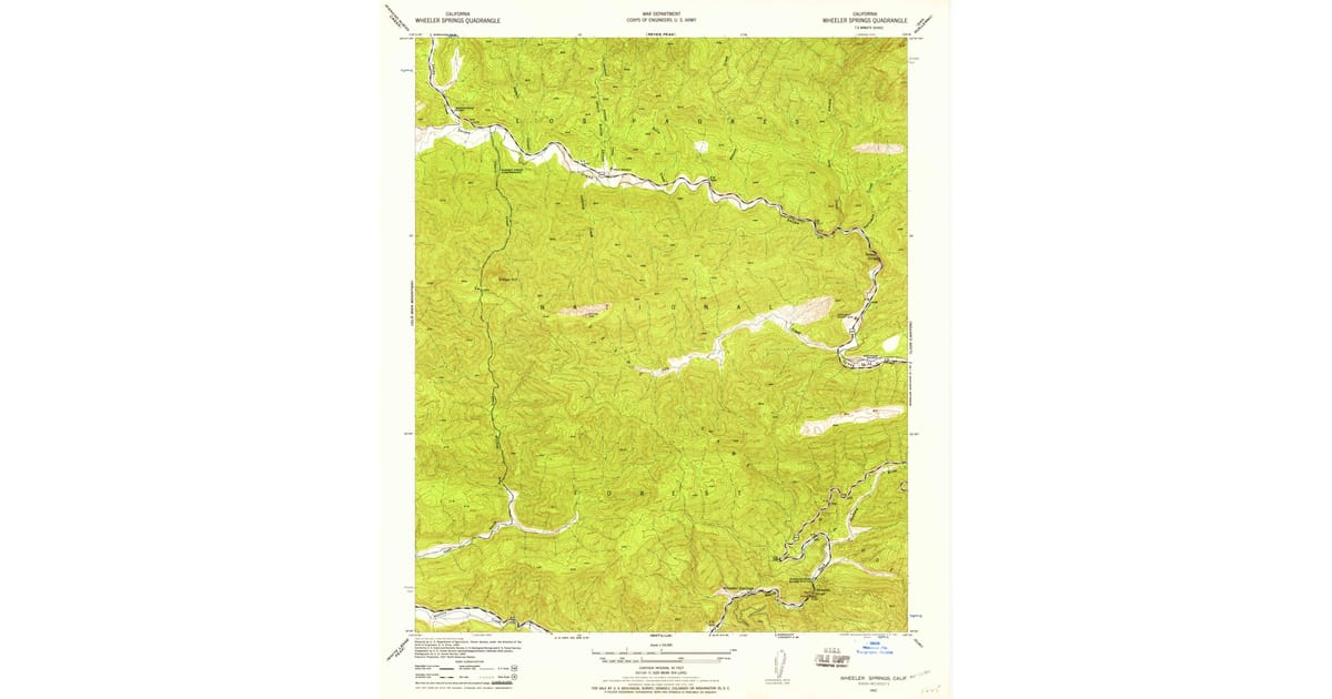 1940s Maps of Wheeler Springs, CA | Pastmaps