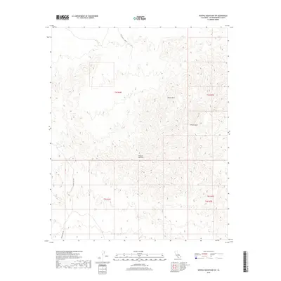 2018 Map of Whipple Mountains SW, 2018 Print