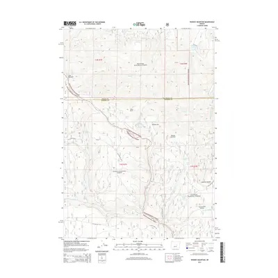 2014 Map of Whiskey Mountain, 2014 Print