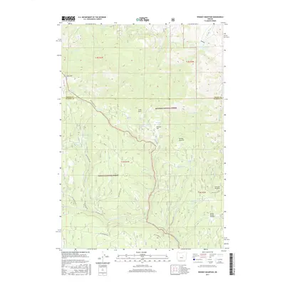 2017 Map of Whiskey Mountain, 2017 Print