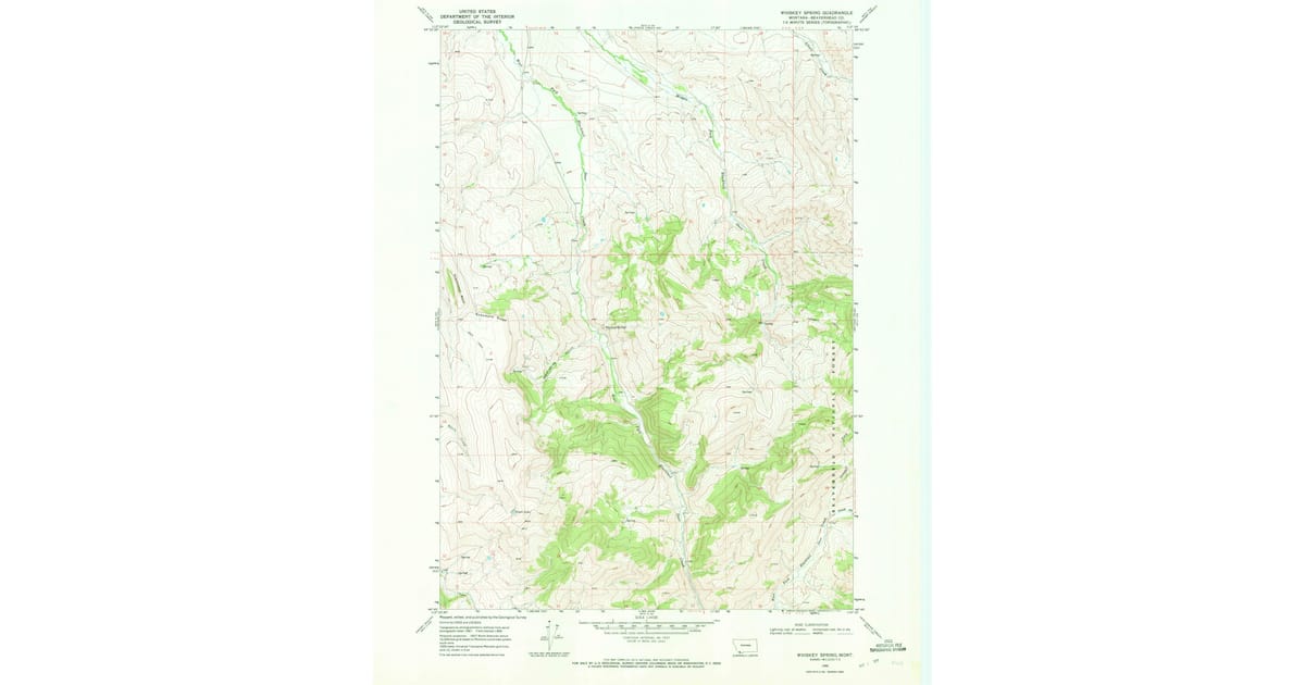 Beaverhead Spring 1968 Map of Whiskey Spring, Beaverhead County, MT — High-Res | Pastmaps