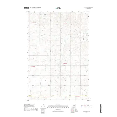 2020 Map of White Butte NW, 2020 Print