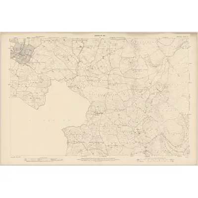 1908 Map of Wicklow - Sheet 33, 1910 Print