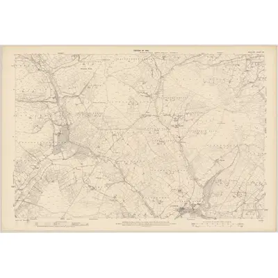 1908 Map of Wicklow - Sheet 34, 1910 Print