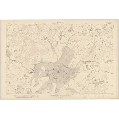 1907 Map of Wicklow - Sheet 43, 1909 Print