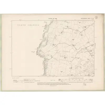 1907 Map of Wigtownshire Sheet IV.SE, 1909 Print