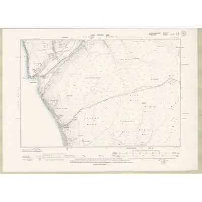 1893 Map of Wigtownshire Sheet V.NE, 1896 Print