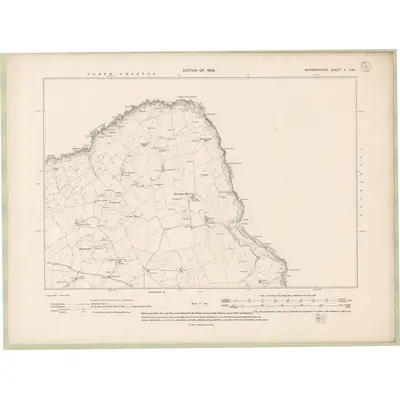 1907 Map of Wigtownshire Sheet V.NW, 1909 Print