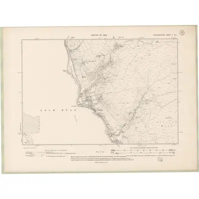 1907 Map of Wigtownshire Sheet V.SE, 1909 Print