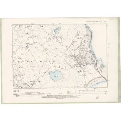 1893 Map of Wigtownshire Sheet V.SW, 1896 Print