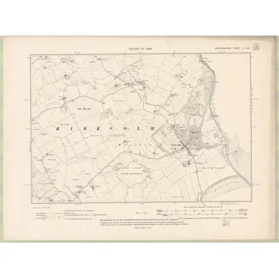 1907 Map of Wigtownshire Sheet V.SW, 1909 Print
